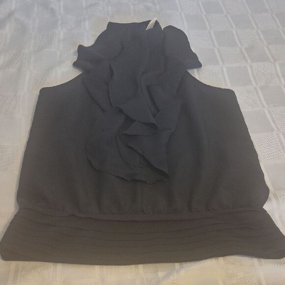 Adiva Black Ruffled Halter Top - Picture 16 of 16